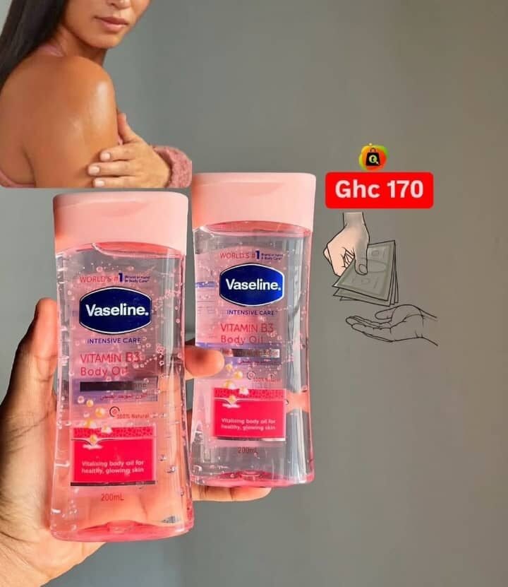 002 Vaseline Intensive Care Vitamin B3 Body Oil – 200ml (2)