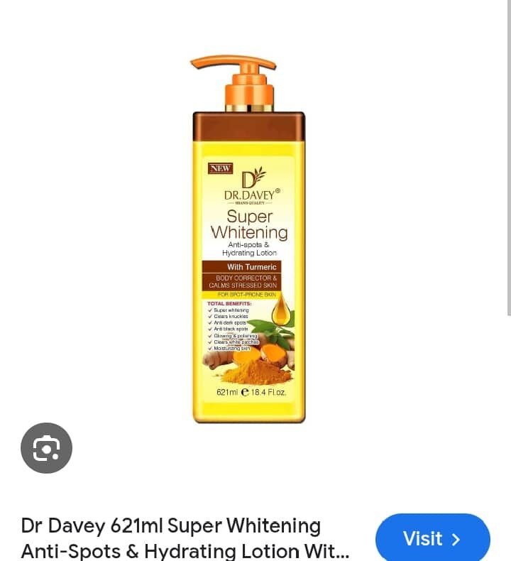 003 Dr. Davey Turmeric Super Whitening Body Lotion with Vitamin C – Skin Brightening, Anti-Aging, Even Skin Tone, Moisturizing Body Cream for Glowing Skin – 300ml (5)