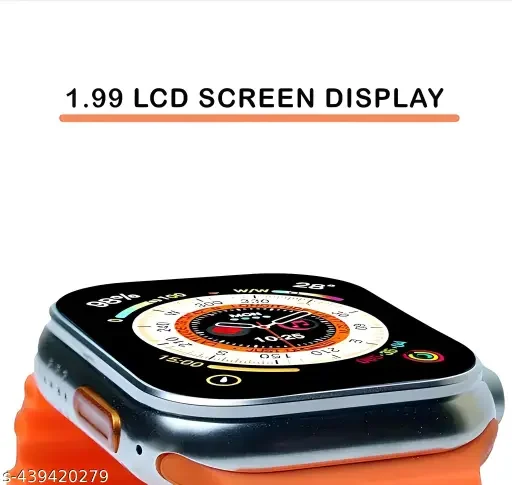 004 T800 Ultra Smart Watch (Orange) – 1.99 Touch Display, Bluetooth Calling, Fitness & Health Tracker, 8 UI Modes, Unisex Digital Smartwatch with Rubber Strap (2)
