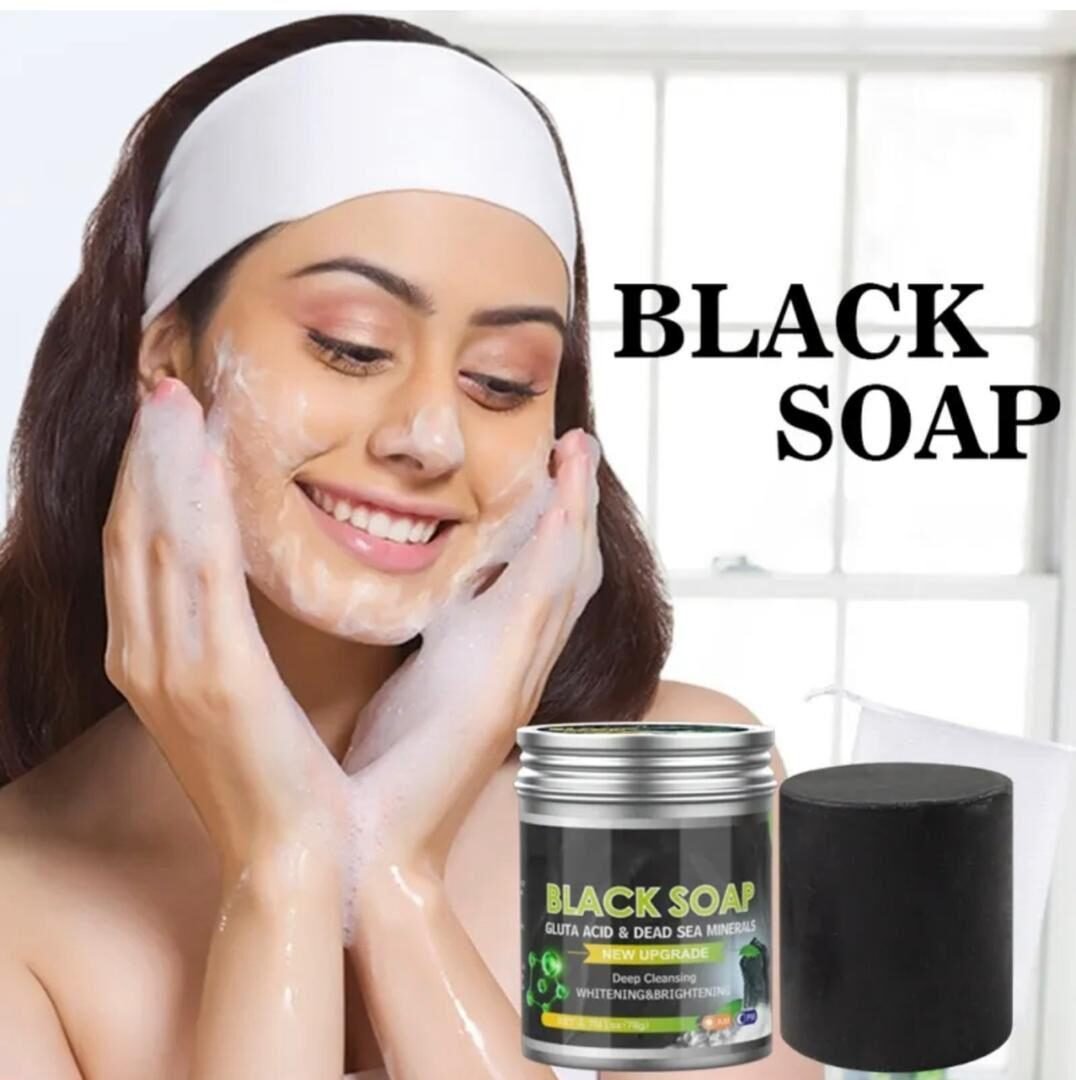 Aichun Beauty Whitening & Moisturizing Black Soap with Glutamic Acid and Dead Sea Mud – 78g