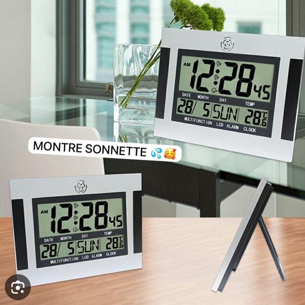 Digital LED Alarm Clock with Snooze, Temperature Display & Night Light