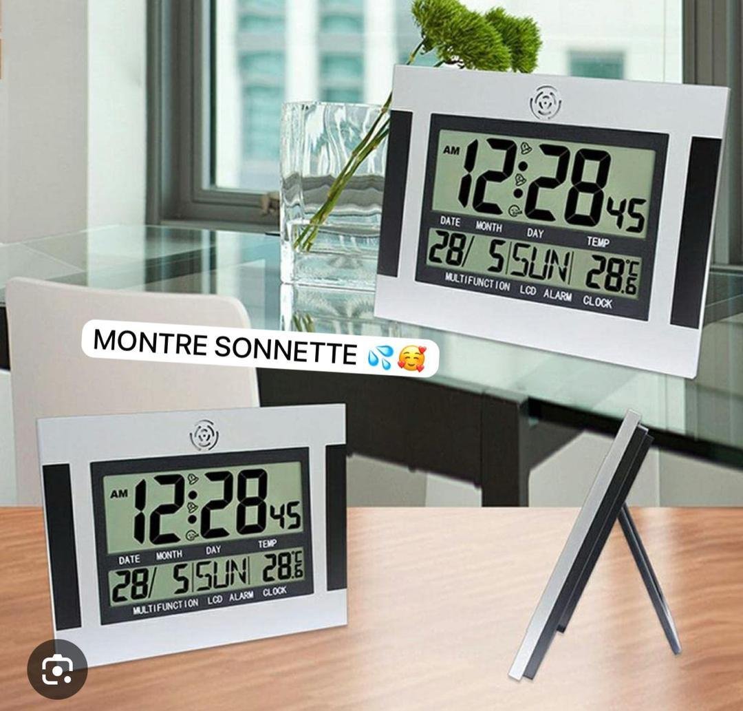 Digital LED Alarm Clock with Snooze, Temperature Display & Night Light