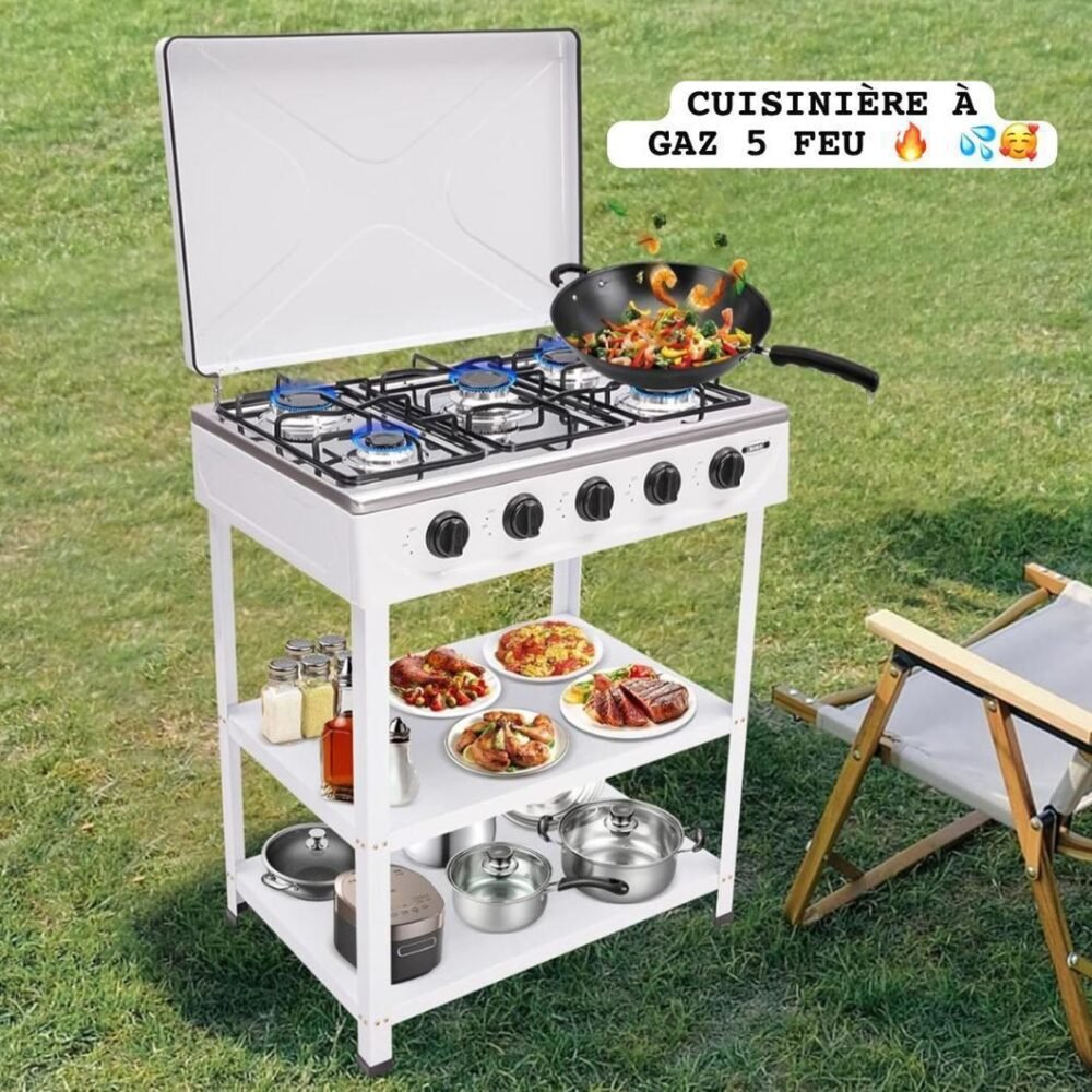 Portable 2-Burner Gas Stove – Stainless Steel LPG Gas Cooker for Home, Outdoor Cooking, Camping & Catering – High-Efficiency Tabletop Gas Hob (2)