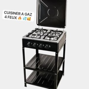 RED VELVET 4-Burner Heavy-Duty Gas Grill – Outdoor & Indoor Propane BBQ Stove with Side Shelf – Portable Cooking Station for Camping, Events & Backyard Kitchens