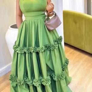 Elegant Ruffle Sleeve Midi Dress – Chummey Neck with Eyelet Detailing58-a7a8-cce2d1ec8b9b