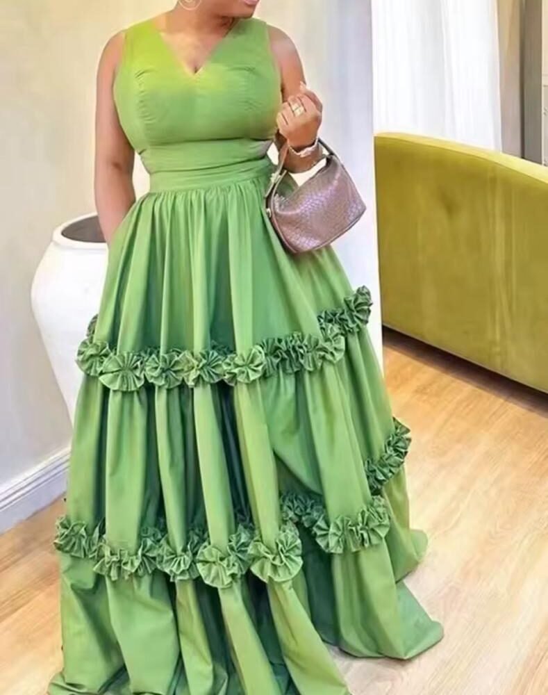 Elegant Ruffle Sleeve Midi Dress – Chummey Neck with Eyelet Detailing58-a7a8-cce2d1ec8b9b