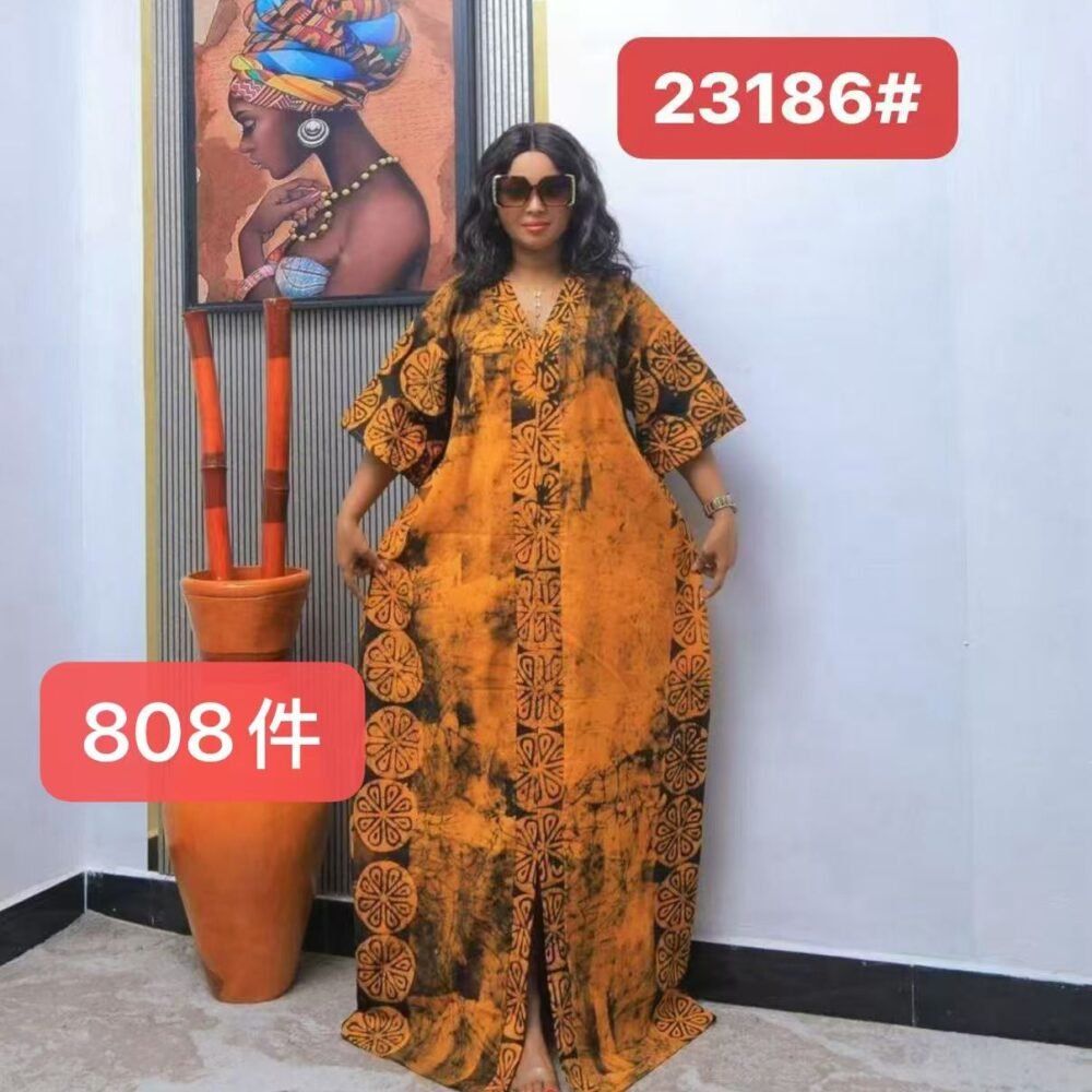 Mchina Vitenge Batik Long Dress – Kariakoo Style African Print Gauni