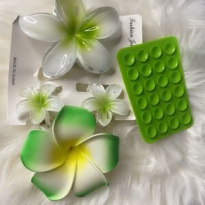 Colorful Gradient Flower Hair Clips – Vibrant Girls’ Accessories