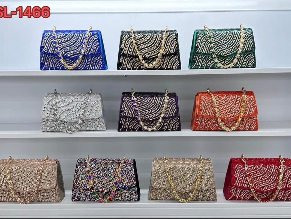 Dasein Sparkling Rhinestone Evening Clutch for Women