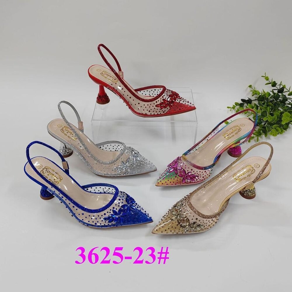 INSIGHTLINK Multicolor Rhinestone Stiletto Heels for Women