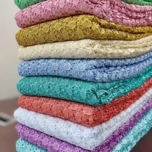 Beaded African Guipure Cord Lace Fabric – Bridal Wedding Lace (2)