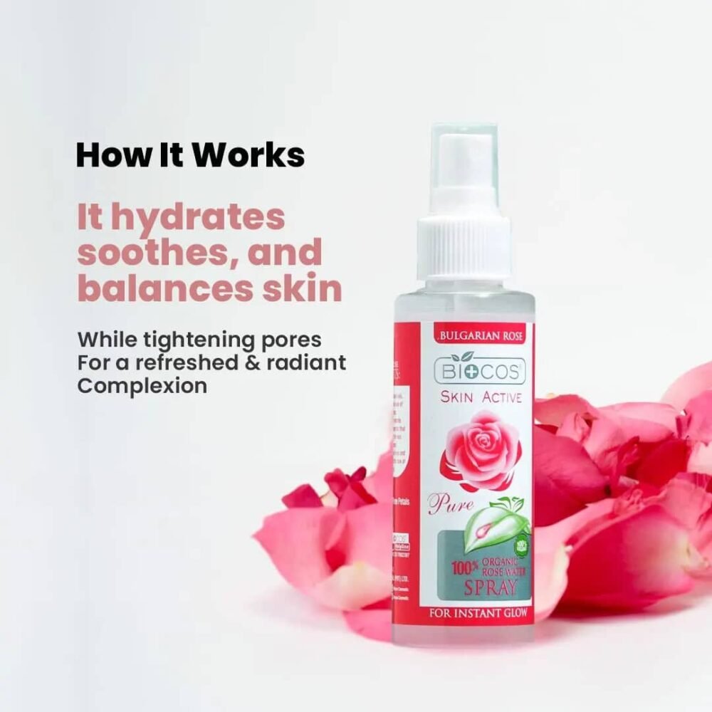 Bulgarian Rose Water Face Mist – Hydrating & Soothing Spray (100ml) (2)