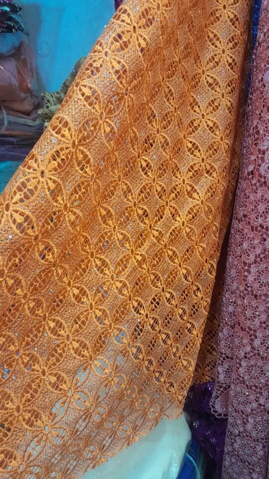 Embroidered Guipure Cord Lace Fabric – High Quality Party Lace (3)