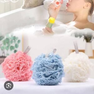 Soft Shower Loofah Body Scrubber – Rich Bubbles Bath Sponge (3)