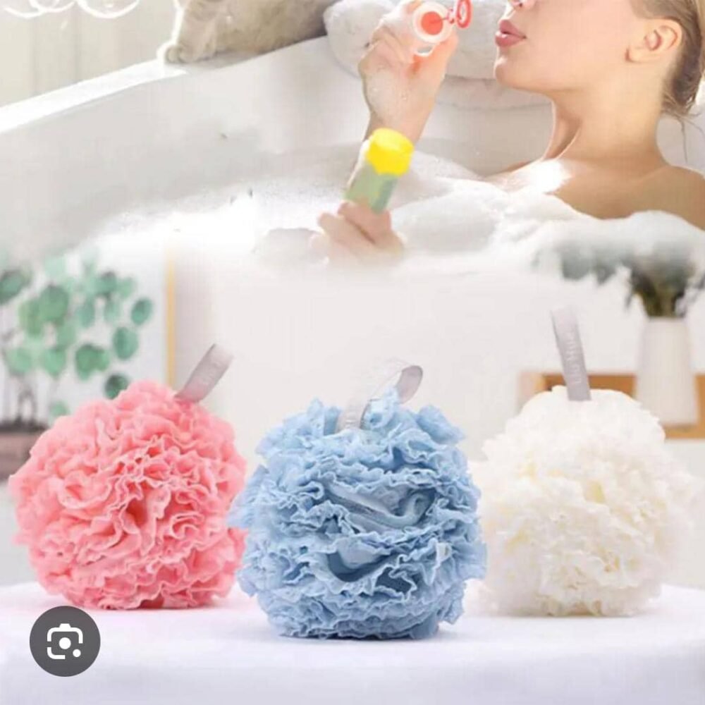 Soft Shower Loofah Body Scrubber – Rich Bubbles Bath Sponge (3)